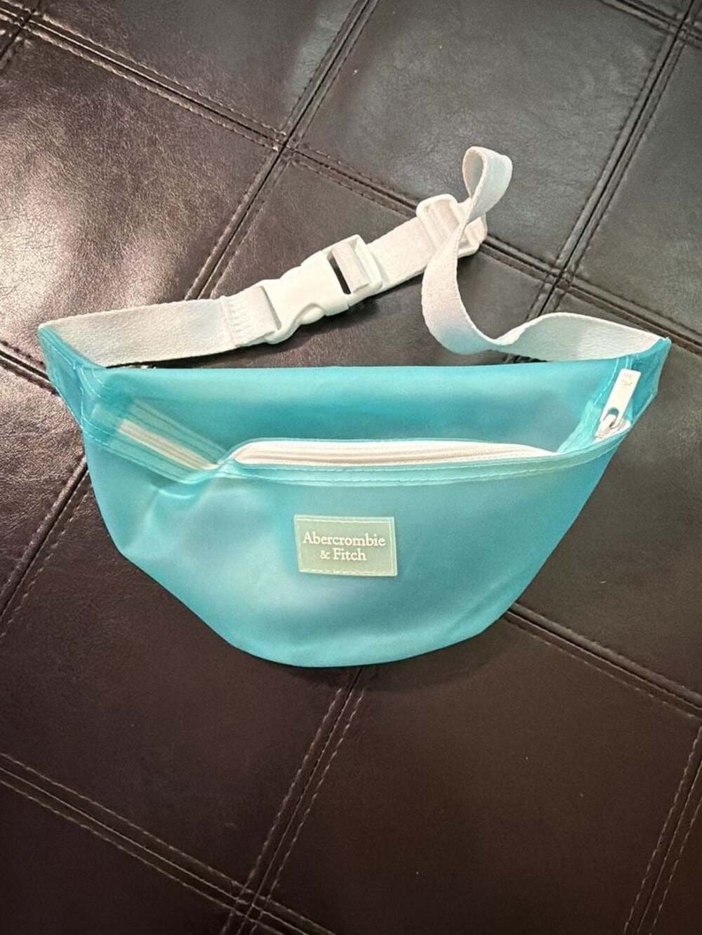 Abercrombie & Fitch Blue Clear Rubber Belt Bag Fanny Pack